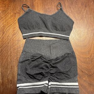 Grey Yoga Set (B-203)!